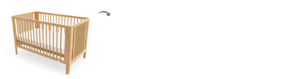 Aliya Rattan Cot - Natural