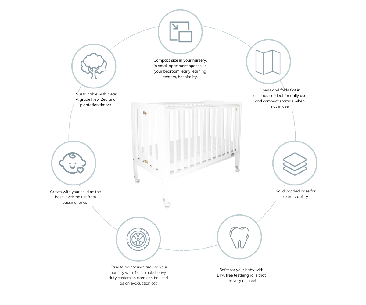 Fold N Go Timber Cot