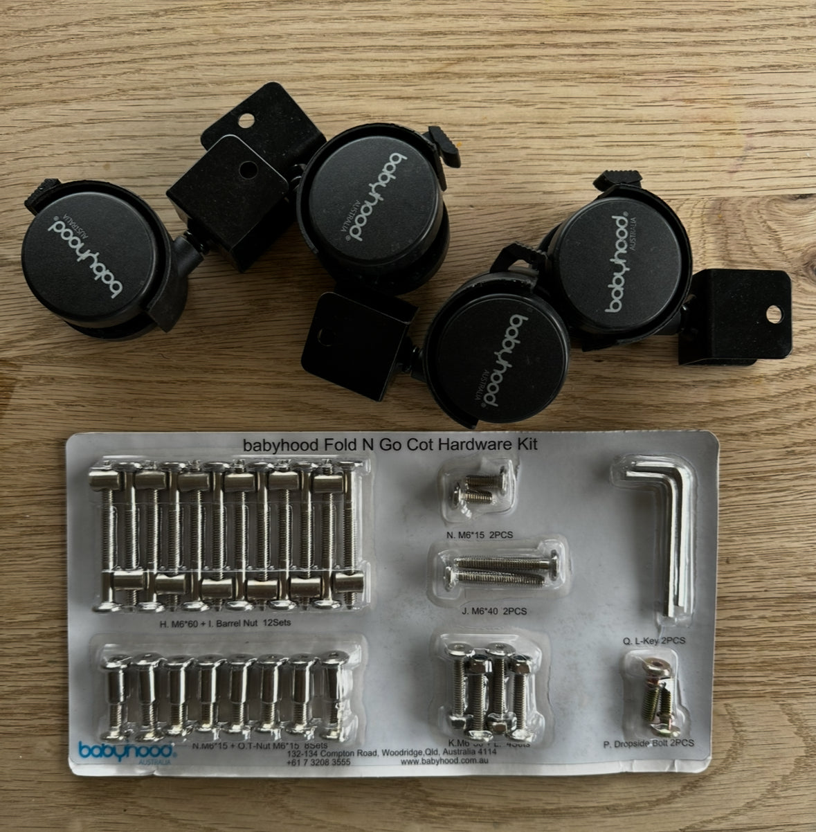 Cot Hardware Kit
