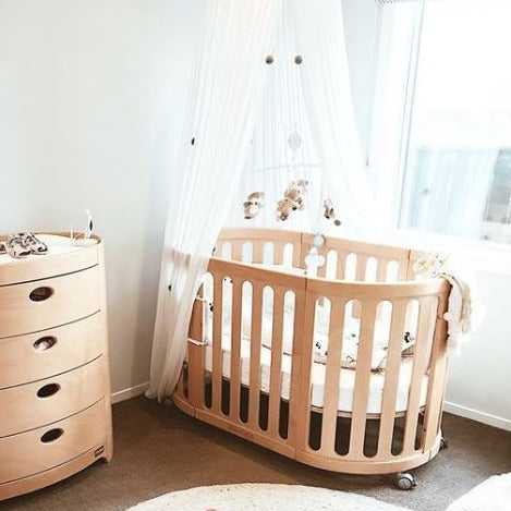 Sova Classic 5 in 1 Cot and Mattress - Beech