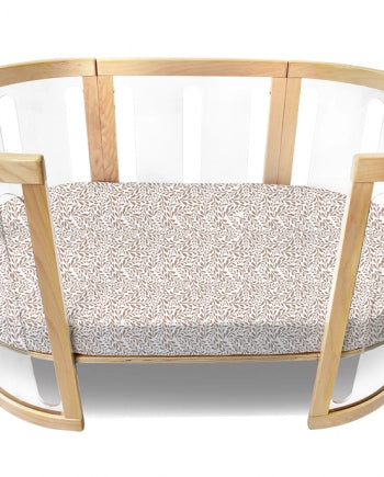 Oval Jersey Cotton Fitted Sheet - Reed