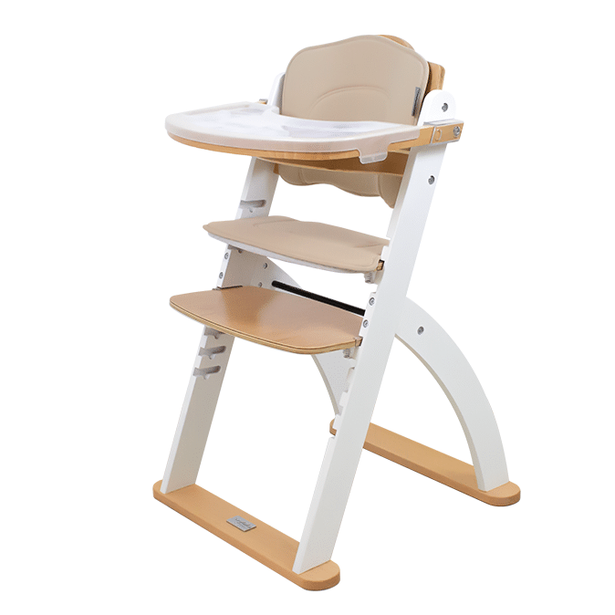 Ava High Chair- White / Beech