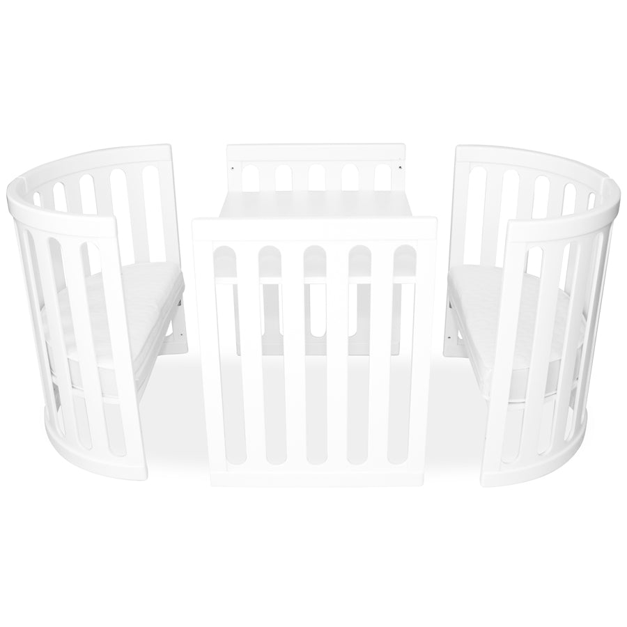 Sova Classic 5 in 1 Cot and Mattress - White